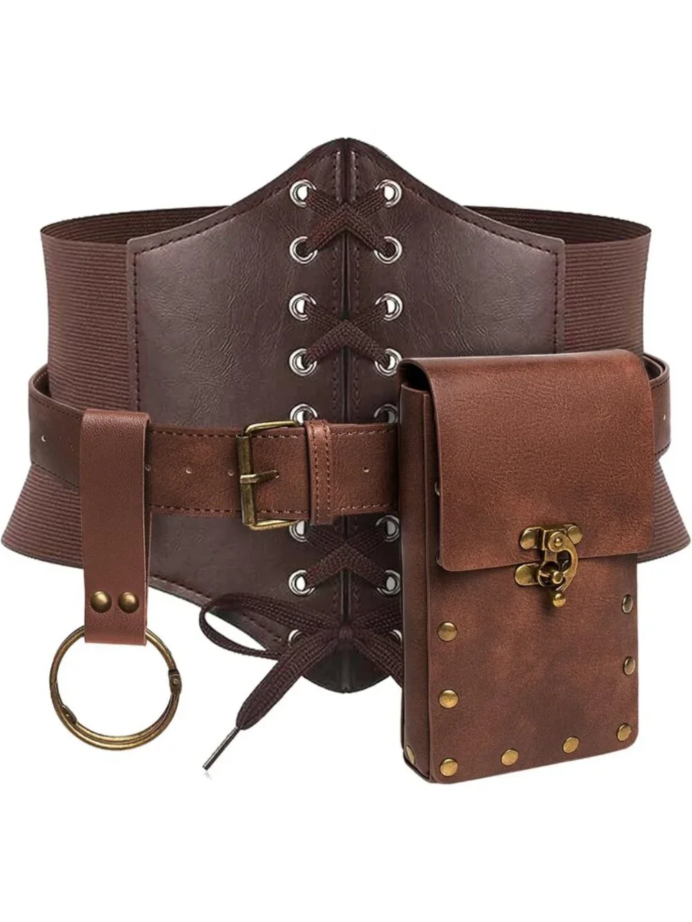 Medieval Corset Belt Pouch Fanny Pack Waist Bag for Phone & Costume Accessories